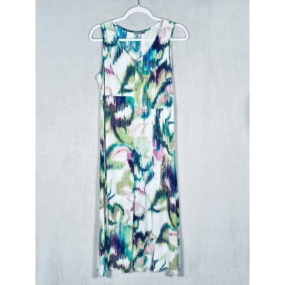 Habitat Abstract Green and Blue Maxi Dress